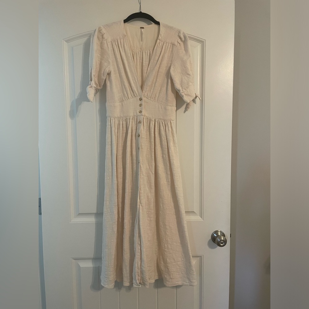 Free People Love of my Life midi dress, XS, cream